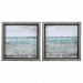 51114 - Uttermost - Aqua - 27 inch Horizon Framed Print (Set of 2) Rustic Gray/Aged Wood/Bronze/Aged Gold/Blues/Greens/Grays/Ivory Finish - Aqua