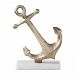 18614 - Uttermost - Drop Anchor - 10 inch Sculpture Antique Silver Leaf/White Marble Finish - Drop Anchor
