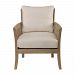 23461 - Uttermost - Encore - 33 inch Armchair Lightly Glazed/Bleached Sandstone/Lush Off-White Fabric Finish - Encore
