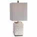 29730-1 - Uttermost - Emeline - 1 Light Accent Lamp Off-White Glaze/Antique Brass Finish with Light Beige Linen Fabric Shade - Emeline