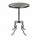24795 - Uttermost - Janine - 26 inch Accent Table Aged Black Finish with Silver Leaf Glass - Janine