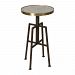 25986 - Uttermost - Gisele - 26 inch Round Accent Table Distressed Silver Leaf Mirror/Textured Aged Bronze Finish - Gisele