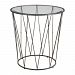 24793 - Uttermost - Hewett - 26.25 Round Caged Accent Table Aged Manhattan Iron Finish with Beveled Glass - Hewett
