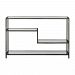 24810 - Uttermost - Leo - 52 inch Industrial Console Table Aged Gunmetal/Light Rust Patina Finish with Clear Tempered Glass - Leo