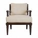 23476 - Uttermost - Lachlan - 31 Accent Chair Rich Mahogany Stain/Oatmeal Finish - Lachlan