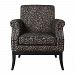 23422 - Uttermost - Kaius - 34 inch Accent Chair Tan/Black Chenille/Brushed Nickel/Rubbed Black Finish - Kaius