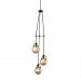 22141 - Uttermost - Methuen - Three Light Cluster Pendant Weathered Bronze Finish with Soft Gold Plated Glass - Methuen
