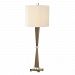 29618-1 - Uttermost - Niccolai - 1 Light Table Lamp Antiqued Brushed Brass/Crystal Finish with White Linen Fabric Shade - Niccolai