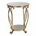 24794 - Uttermost - Martella - 25.25 inch Round Accent Table Rich Gold Leaf Finish with Silver Leaf Glass - Martella