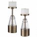 17558 - Uttermost - Theirry - 12.25 Candleholder (Set of 2) Antique Brushed Brass Finish - Theirry