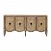 25837 - Uttermost - Thina - 62 inch Console Cabinet Antique Champagne Linen Texture/Driftwood Gray/Antique Bronze Finish - Thina