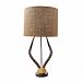225092 - GUILD MASTER - Faux Horn - One Light Table Lamp Brown Finish with Natural Tan Shade - Faux Horn