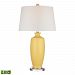 D2505-LED - GUILD MASTER - Halisham - 27 9.5W 1 LED Table Lamp Sunshine Yellow Finish with White Linen Shade - Halisham