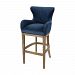 1204-030 - GUILD MASTER - Roxie - 43 Bar Chair Navy Blue/Reclaimed Oak Finish - Roxie