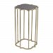 138-168 - GUILD MASTER - Accent Table - 22 Coffee Table Gloss Black/Soft Gold Finish - Accent Table