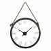 26-8643 - GUILD MASTER - 36 Wall Clock Hung on Rope Rustic Iron/Silver Finish -