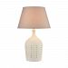 D4290 - GUILD MASTER - Casterly - One Light Table Lamp Cream Finish with Grey Cotton Fabric Shade - Casterly