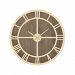 351-10572 - GUILD MASTER - Charlevoix - 21.7 Wall Clock Gold/Salvaged Brown Oak Finish - Charlevoix