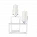 2225-018/S2 - GUILD MASTER - Cubic - 16 Candle Holder (Set of 2) Clear Finish - Cubic