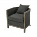 1204-061 - GUILD MASTER - Five Boroughs - 28 Club Chair Reclaimed Brown/Grey Wood/Forest Floor Linen Finish - Five Boroughs