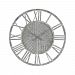351-10732 - GUILD MASTER - Janica - 32 Wall Clock Galvanized Steel/Antique White Finish - Janica
