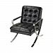 1221-005 - GUILD MASTER - Just A Cigar - 34.25 Chair Black/Stainless Steel Finish - Just A Cigar