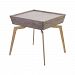 164-002 - GUILD MASTER - Larocca - 22 Accent Table Soft Gold/Grey Birch Veneer Finish - Larocca