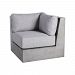 157-050CUSHIONS/S3 - GUILD MASTER - Lannister - 23.62 Outdoor Sofa Cushions for Corner Unit (Set of 3) Grey Finish - Lannister