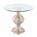 6041216 - GUILD MASTER - Linea - 27.5 Round Accent Table Silver Leaf Finish - Linea