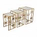 3206-007/S3 - GUILD MASTER - Magna Graecia - 24 Nested Accent Table (Set of 3) Gold/Printed Agate Finish - Magna Graecia