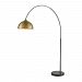 D3226 - GUILD MASTER - Magnus - One Light Floor Lamp Aged Brass/Oil Rubbed Bronze Finish with Gold Metal Shade - Magnus