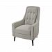 1204-048 - GUILD MASTER - Luge - 40 Chair Grey Wool Fabric/Black Finish - Luge