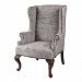 6071399 - GUILD MASTER - Marianne - 46 Wing Chair Black/Brown/Tan Finish - Marianne