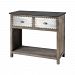 3116-037 - GUILD MASTER - Mississippi Queen - 38 Console Antique German Silver/Light Washed Salvaged Grey Oak/Black Finish - Mississippi Queen