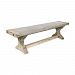 157-067 - GUILD MASTER - Pirate - 79 Dining Bench Brushed Atlantic/Polished Concrete Finish - Pirate