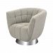 1204-100 - GUILD MASTER - Patrol - 34 Chair Grey Linen/Stainless Steel Finish - Patrol