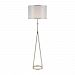 D3633 - GUILD MASTER - Queen's Speech - One Light Floor Lamp Polished Nickel Finish with Silver Double Framed Organza Shade - Queen's Speech