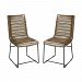 1204-071/S2 - GUILD MASTER - Supperclub - 36 Bistro Chair (Set of 2) Tobacco Faux Leather/Black Metal Finish - Supperclub