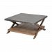 3138-518 - GUILD MASTER - Winterfell - 31.5 Coffee Table Natural Wood/Antique Galvanized Steel Finish - Winterfell