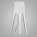 D5-4003WHI - ZANEEN design - Dress - 29.5 Inch One Light Floor Lamp with Dimmer White Finish - Dress