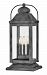 1857DZ - Hinkley Lighting - Anchorage - Three Light Outdoor Pier Mount 60W Candelabra Base Aged Zinc Finish with Clear Seedy Glass - Anchorage
