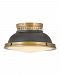 4081HB-DZ - Hinkley Lighting - Emery - Two Light Flush Mount Heritage Brass/Aged Zinc Finish with Etched Opal Glass - Emery