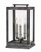 2917DZ-LL - Hinkley Lighting - Sutcliffe - Three Light Outdoor Pier Mount 5W LED Candelabra Base Aged Zinc Finish with Clear Glass - Sutcliffe