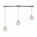 10824/3L - Elk Lighting - Kersey - Three Light Linear Mini Pendant Polished Chrome Finish with Clear Crystal Glass - Kersey