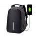 Anti-theft/ Light/Water-resistant Laptop Backpack with USB Charging port For Men / Women - Gray