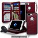 Navor Car Mount and iPhone 7 & 8 Case Magnetic Detachable Wallet Case [RFID Protection] - Maroon