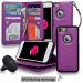 Navor Car Mount and iPhone 7 & 8 Case Magnetic Detachable Wallet Case [RFID Protection] - Purple