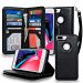 Navor 3 Layer Magnetic Detachable Wallet Case [RFID Protection] for iPhone 8 Plus -5.5 Inch - Black
