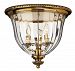 3612BB - Hinkley Lighting - Cambridge - Three Light Small Flush Mount Burnished Brass Finish with Clear Optic Glass - Cambrigde