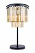 1201TL14MB-GT/RC - Elegant Decor - Sydney - Three Light Table LampMocha Brown Finish with Royal Cut Golden Teak Crystal - Sydney